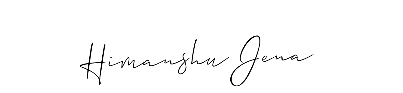 Use a signature maker to create a handwritten signature online. With this signature software, you can design (Allison_Script) your own signature for name Himanshu Jena. Himanshu Jena signature style 2 images and pictures png
