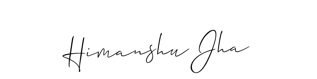 The best way (Allison_Script) to make a short signature is to pick only two or three words in your name. The name Himanshu Jha include a total of six letters. For converting this name. Himanshu Jha signature style 2 images and pictures png