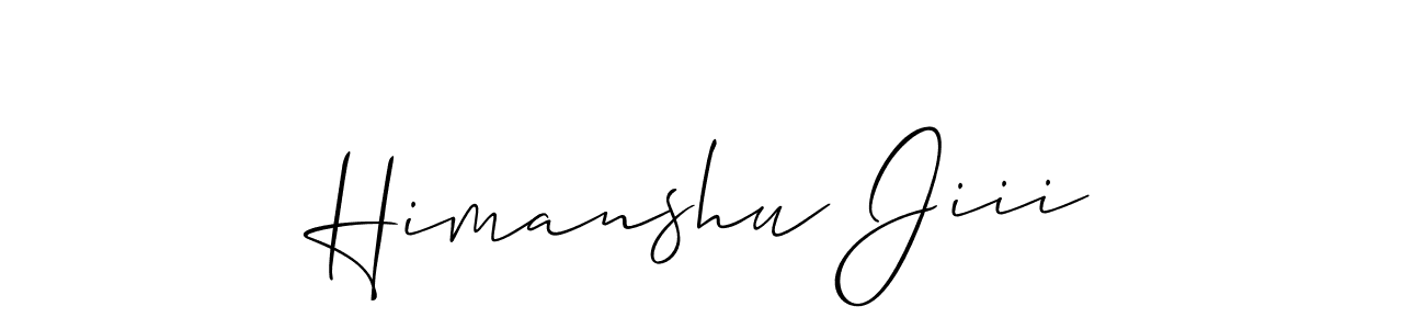 if you are searching for the best signature style for your name Himanshu Jiii. so please give up your signature search. here we have designed multiple signature styles  using Allison_Script. Himanshu Jiii signature style 2 images and pictures png