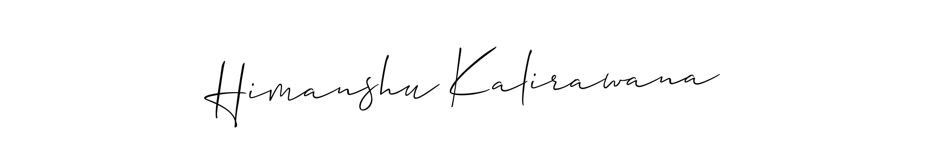How to Draw Himanshu Kalirawana signature style? Allison_Script is a latest design signature styles for name Himanshu Kalirawana. Himanshu Kalirawana signature style 2 images and pictures png