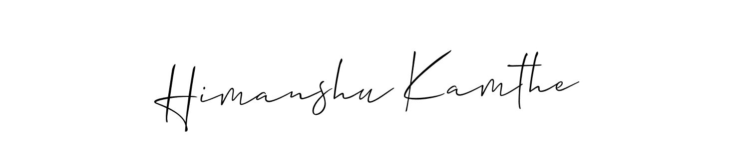 Design your own signature with our free online signature maker. With this signature software, you can create a handwritten (Allison_Script) signature for name Himanshu Kamthe. Himanshu Kamthe signature style 2 images and pictures png