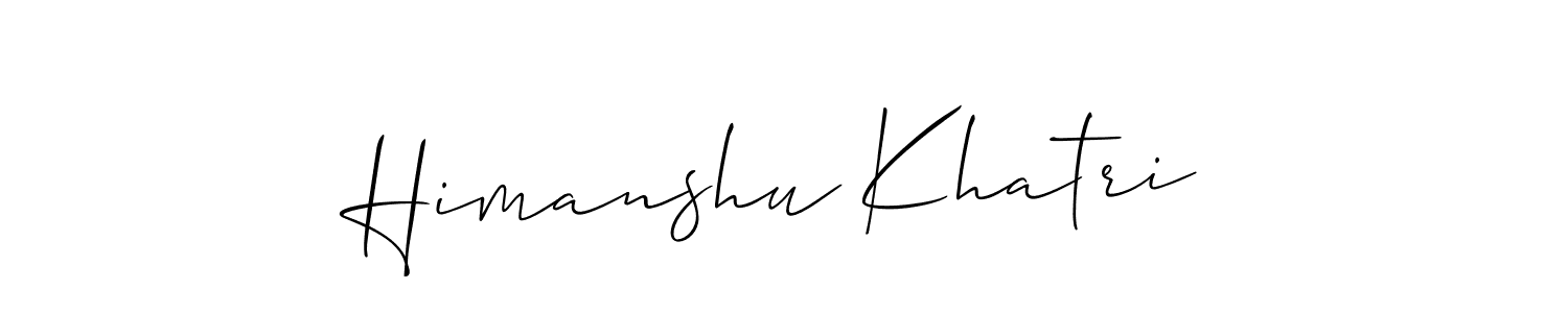This is the best signature style for the Himanshu Khatri name. Also you like these signature font (Allison_Script). Mix name signature. Himanshu Khatri signature style 2 images and pictures png