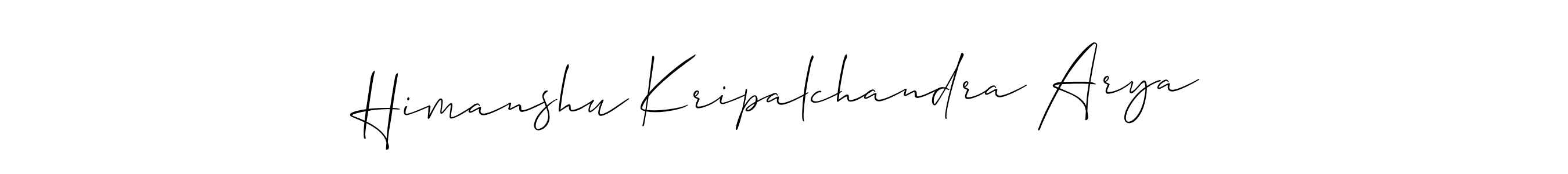 Also we have Himanshu Kripalchandra Arya name is the best signature style. Create professional handwritten signature collection using Allison_Script autograph style. Himanshu Kripalchandra Arya signature style 2 images and pictures png