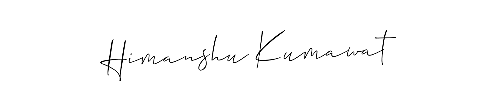 How to make Himanshu Kumawat signature? Allison_Script is a professional autograph style. Create handwritten signature for Himanshu Kumawat name. Himanshu Kumawat signature style 2 images and pictures png