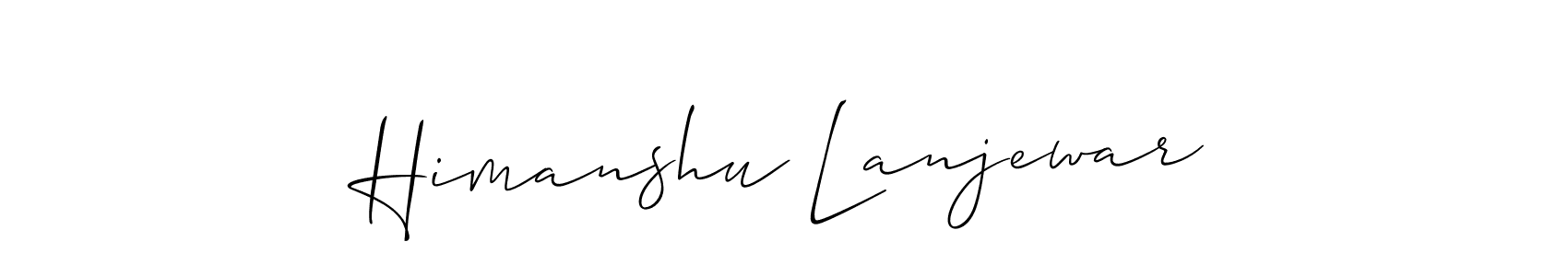 if you are searching for the best signature style for your name Himanshu Lanjewar. so please give up your signature search. here we have designed multiple signature styles  using Allison_Script. Himanshu Lanjewar signature style 2 images and pictures png