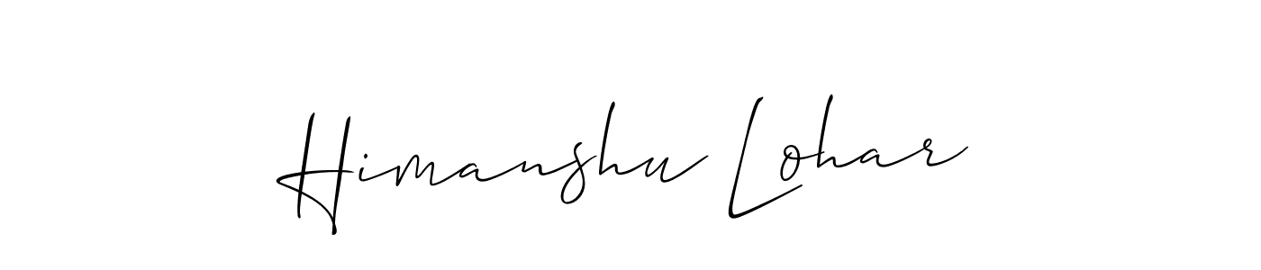 Also You can easily find your signature by using the search form. We will create Himanshu Lohar name handwritten signature images for you free of cost using Allison_Script sign style. Himanshu Lohar signature style 2 images and pictures png