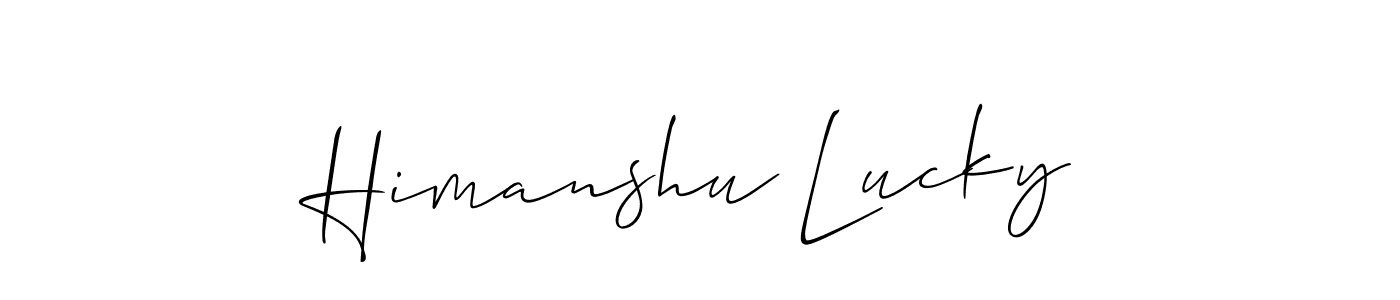 How to make Himanshu Lucky signature? Allison_Script is a professional autograph style. Create handwritten signature for Himanshu Lucky name. Himanshu Lucky signature style 2 images and pictures png