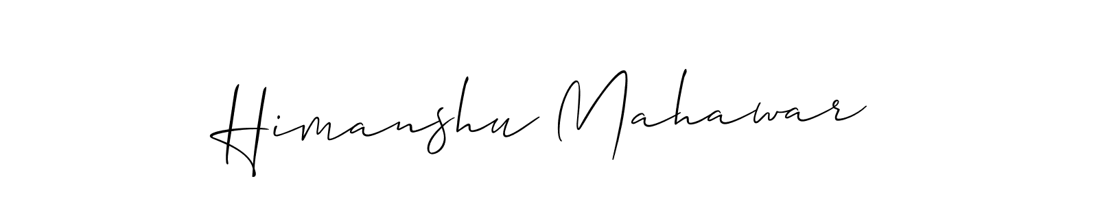 It looks lik you need a new signature style for name Himanshu Mahawar. Design unique handwritten (Allison_Script) signature with our free signature maker in just a few clicks. Himanshu Mahawar signature style 2 images and pictures png