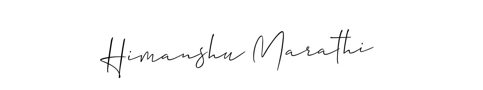 The best way (Allison_Script) to make a short signature is to pick only two or three words in your name. The name Himanshu Marathi include a total of six letters. For converting this name. Himanshu Marathi signature style 2 images and pictures png