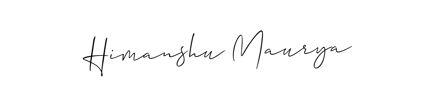You should practise on your own different ways (Allison_Script) to write your name (Himanshu Maurya) in signature. don't let someone else do it for you. Himanshu Maurya signature style 2 images and pictures png