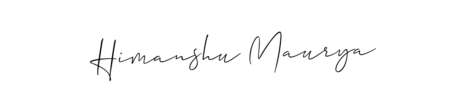 You should practise on your own different ways (Allison_Script) to write your name (Himanshu Maurya) in signature. don't let someone else do it for you. Himanshu Maurya signature style 2 images and pictures png