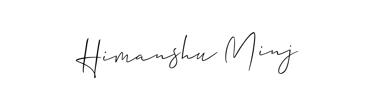 Use a signature maker to create a handwritten signature online. With this signature software, you can design (Allison_Script) your own signature for name Himanshu Minj. Himanshu Minj signature style 2 images and pictures png