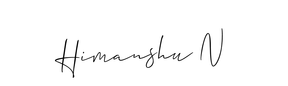 How to make Himanshu N signature? Allison_Script is a professional autograph style. Create handwritten signature for Himanshu N name. Himanshu N signature style 2 images and pictures png