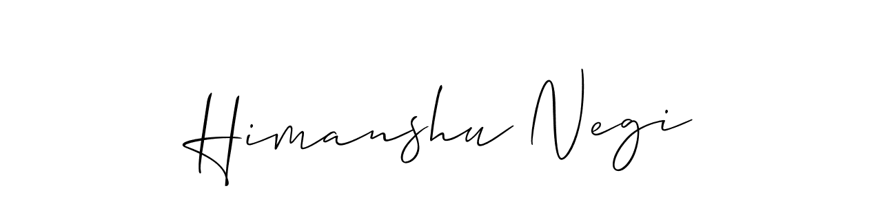 Create a beautiful signature design for name Himanshu Negi. With this signature (Allison_Script) fonts, you can make a handwritten signature for free. Himanshu Negi signature style 2 images and pictures png