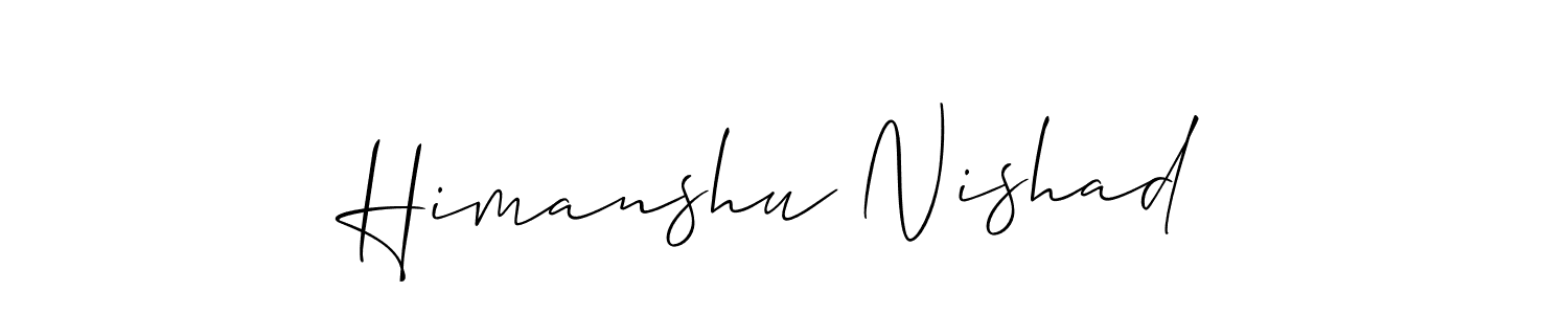 Make a beautiful signature design for name Himanshu Nishad. With this signature (Allison_Script) style, you can create a handwritten signature for free. Himanshu Nishad signature style 2 images and pictures png