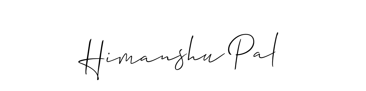 You should practise on your own different ways (Allison_Script) to write your name (Himanshu Pal) in signature. don't let someone else do it for you. Himanshu Pal signature style 2 images and pictures png