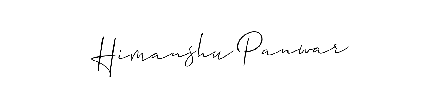 Use a signature maker to create a handwritten signature online. With this signature software, you can design (Allison_Script) your own signature for name Himanshu Panwar. Himanshu Panwar signature style 2 images and pictures png