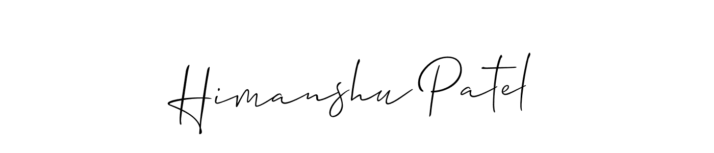 It looks lik you need a new signature style for name Himanshu Patel. Design unique handwritten (Allison_Script) signature with our free signature maker in just a few clicks. Himanshu Patel signature style 2 images and pictures png