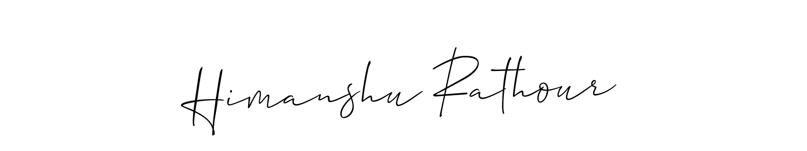 Make a short Himanshu Rathour signature style. Manage your documents anywhere anytime using Allison_Script. Create and add eSignatures, submit forms, share and send files easily. Himanshu Rathour signature style 2 images and pictures png