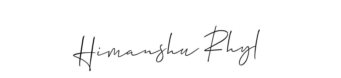 if you are searching for the best signature style for your name Himanshu Rhyl. so please give up your signature search. here we have designed multiple signature styles  using Allison_Script. Himanshu Rhyl signature style 2 images and pictures png