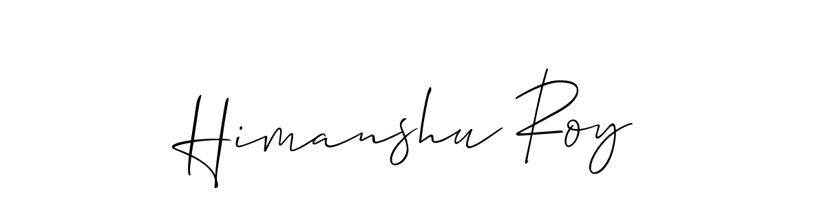 How to make Himanshu Roy name signature. Use Allison_Script style for creating short signs online. This is the latest handwritten sign. Himanshu Roy signature style 2 images and pictures png