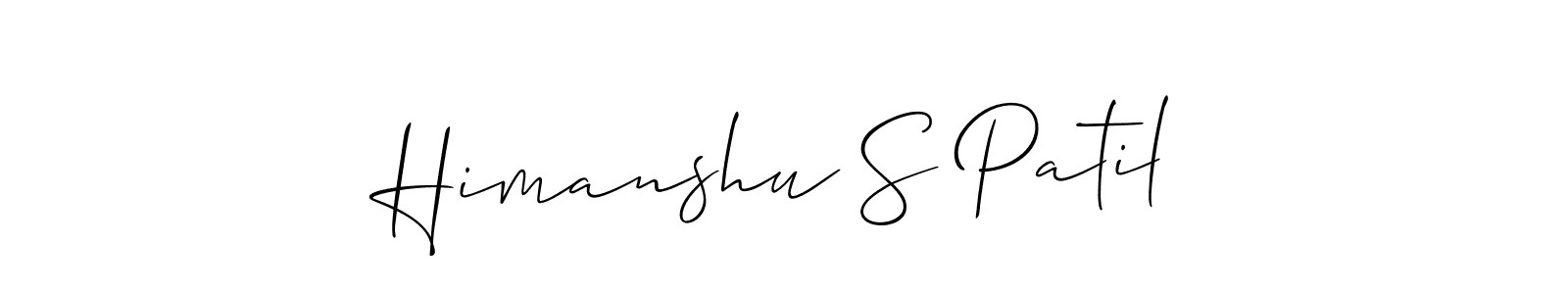 You should practise on your own different ways (Allison_Script) to write your name (Himanshu S Patil) in signature. don't let someone else do it for you. Himanshu S Patil signature style 2 images and pictures png