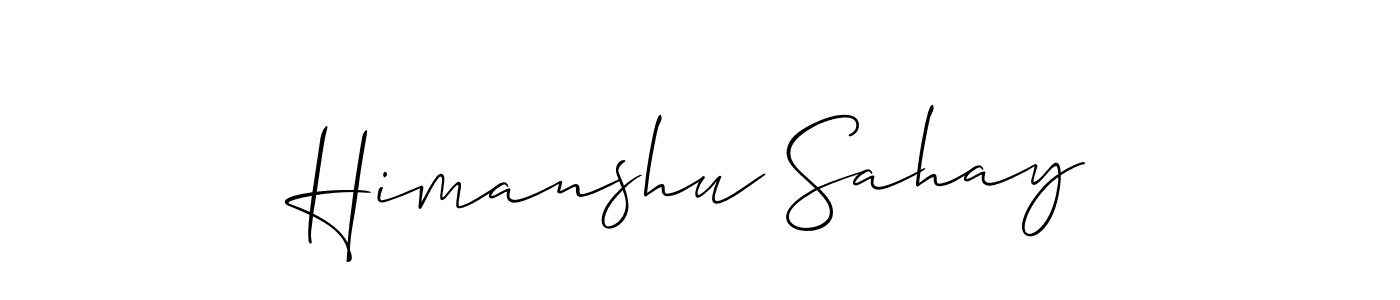 It looks lik you need a new signature style for name Himanshu Sahay. Design unique handwritten (Allison_Script) signature with our free signature maker in just a few clicks. Himanshu Sahay signature style 2 images and pictures png