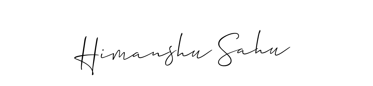 Allison_Script is a professional signature style that is perfect for those who want to add a touch of class to their signature. It is also a great choice for those who want to make their signature more unique. Get Himanshu Sahu name to fancy signature for free. Himanshu Sahu signature style 2 images and pictures png