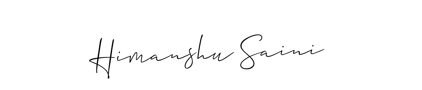 if you are searching for the best signature style for your name Himanshu Saini. so please give up your signature search. here we have designed multiple signature styles  using Allison_Script. Himanshu Saini signature style 2 images and pictures png