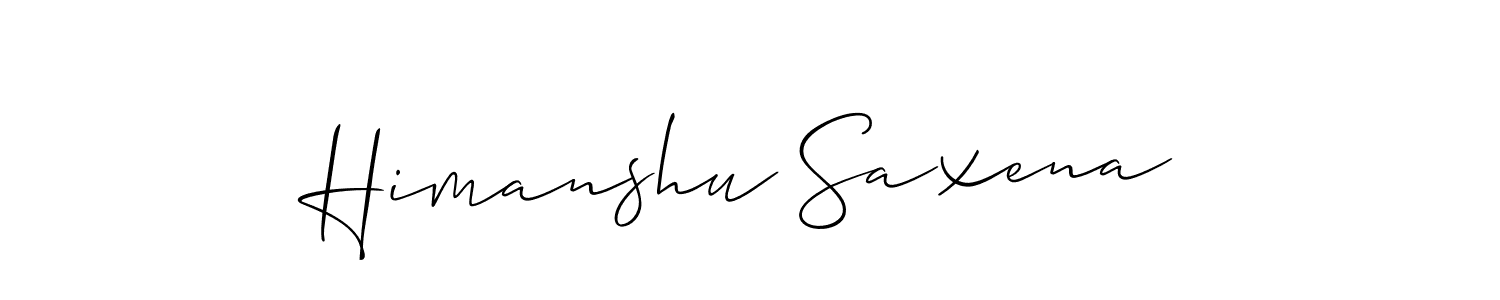 How to make Himanshu Saxena name signature. Use Allison_Script style for creating short signs online. This is the latest handwritten sign. Himanshu Saxena signature style 2 images and pictures png