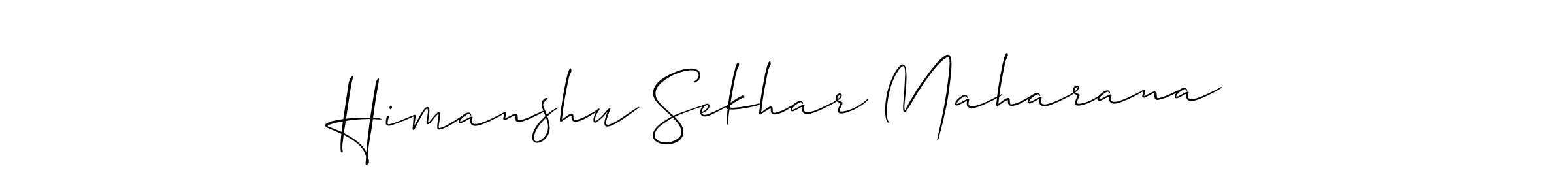 How to make Himanshu Sekhar Maharana name signature. Use Allison_Script style for creating short signs online. This is the latest handwritten sign. Himanshu Sekhar Maharana signature style 2 images and pictures png