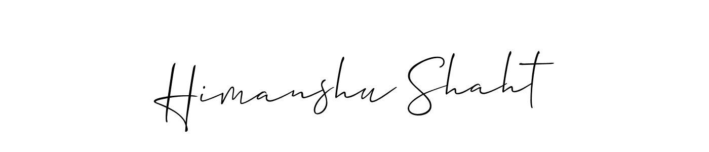 Make a beautiful signature design for name Himanshu Shaht. With this signature (Allison_Script) style, you can create a handwritten signature for free. Himanshu Shaht signature style 2 images and pictures png