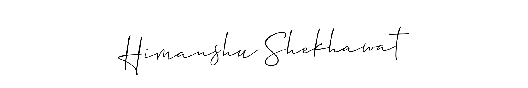 How to make Himanshu Shekhawat name signature. Use Allison_Script style for creating short signs online. This is the latest handwritten sign. Himanshu Shekhawat signature style 2 images and pictures png