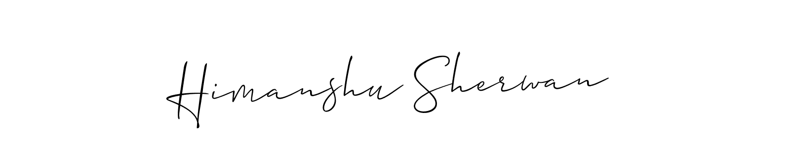 Allison_Script is a professional signature style that is perfect for those who want to add a touch of class to their signature. It is also a great choice for those who want to make their signature more unique. Get Himanshu Sherwan name to fancy signature for free. Himanshu Sherwan signature style 2 images and pictures png