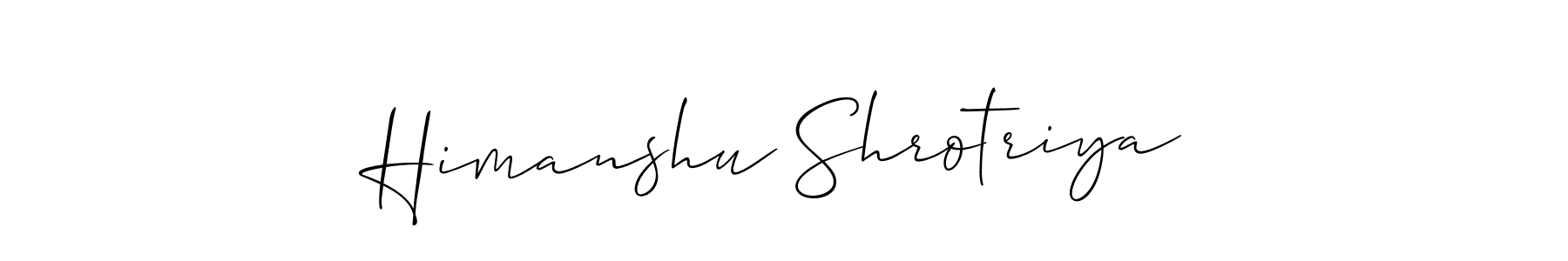 Allison_Script is a professional signature style that is perfect for those who want to add a touch of class to their signature. It is also a great choice for those who want to make their signature more unique. Get Himanshu Shrotriya name to fancy signature for free. Himanshu Shrotriya signature style 2 images and pictures png