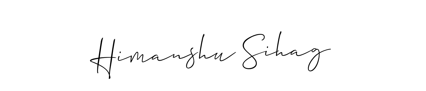 Design your own signature with our free online signature maker. With this signature software, you can create a handwritten (Allison_Script) signature for name Himanshu Sihag. Himanshu Sihag signature style 2 images and pictures png