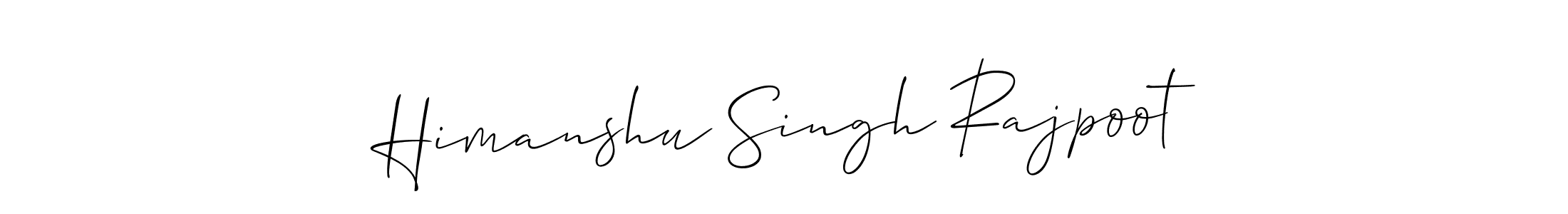 The best way (Allison_Script) to make a short signature is to pick only two or three words in your name. The name Himanshu Singh Rajpoot include a total of six letters. For converting this name. Himanshu Singh Rajpoot signature style 2 images and pictures png