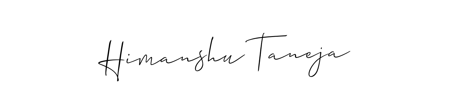 You should practise on your own different ways (Allison_Script) to write your name (Himanshu Taneja) in signature. don't let someone else do it for you. Himanshu Taneja signature style 2 images and pictures png