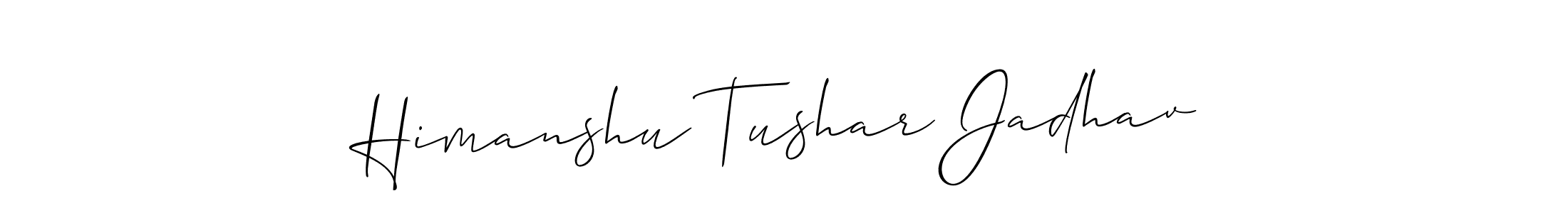 Make a beautiful signature design for name Himanshu Tushar Jadhav. With this signature (Allison_Script) style, you can create a handwritten signature for free. Himanshu Tushar Jadhav signature style 2 images and pictures png