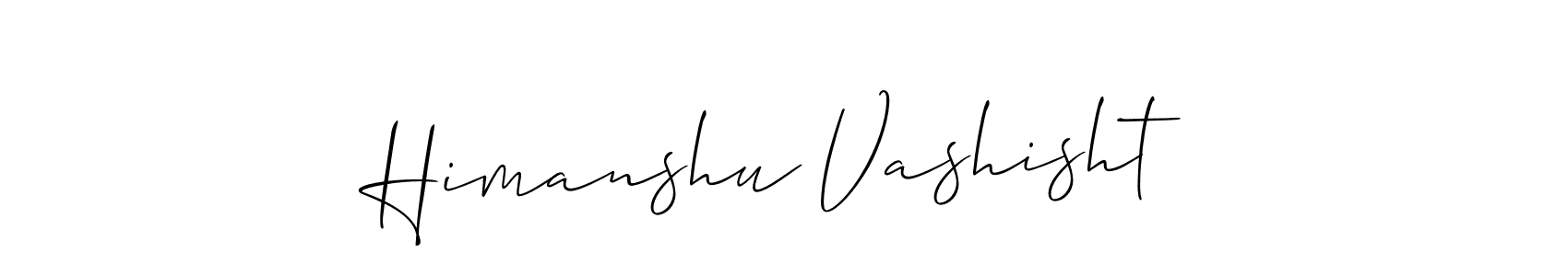 This is the best signature style for the Himanshu Vashisht name. Also you like these signature font (Allison_Script). Mix name signature. Himanshu Vashisht signature style 2 images and pictures png