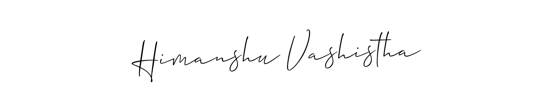 How to make Himanshu Vashistha signature? Allison_Script is a professional autograph style. Create handwritten signature for Himanshu Vashistha name. Himanshu Vashistha signature style 2 images and pictures png