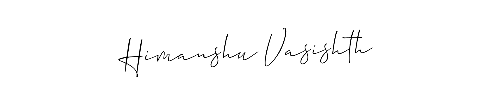 How to Draw Himanshu Vasishth signature style? Allison_Script is a latest design signature styles for name Himanshu Vasishth. Himanshu Vasishth signature style 2 images and pictures png