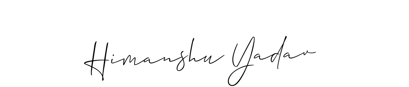 Similarly Allison_Script is the best handwritten signature design. Signature creator online .You can use it as an online autograph creator for name Himanshu Yadav. Himanshu Yadav signature style 2 images and pictures png