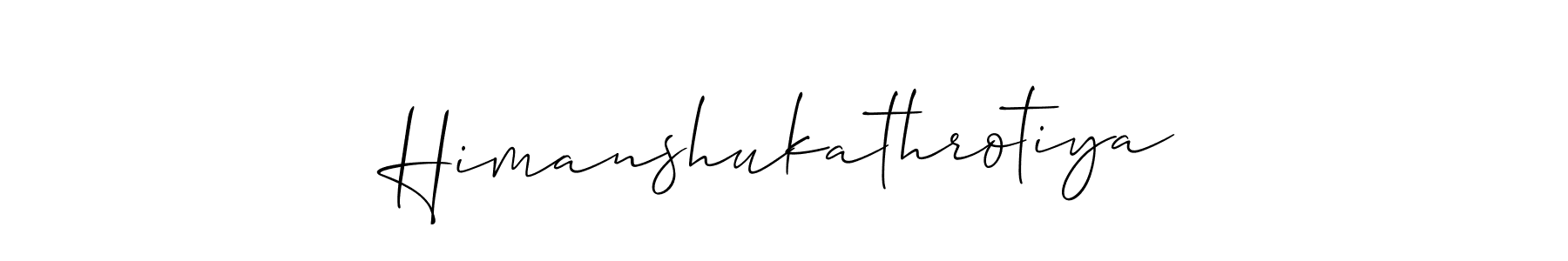 Design your own signature with our free online signature maker. With this signature software, you can create a handwritten (Allison_Script) signature for name Himanshukathrotiya. Himanshukathrotiya signature style 2 images and pictures png