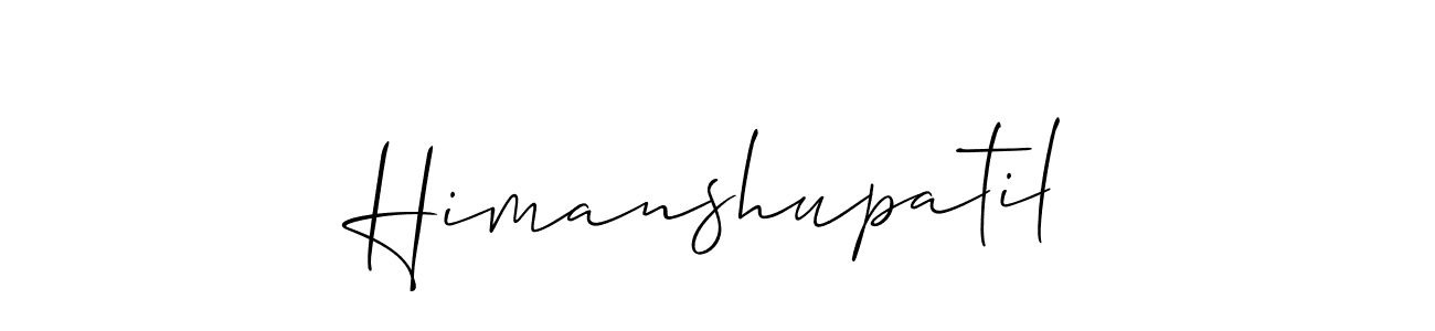 Make a beautiful signature design for name Himanshupatil. With this signature (Allison_Script) style, you can create a handwritten signature for free. Himanshupatil signature style 2 images and pictures png