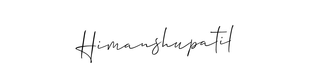 Make a beautiful signature design for name Himanshupatil. With this signature (Allison_Script) style, you can create a handwritten signature for free. Himanshupatil signature style 2 images and pictures png