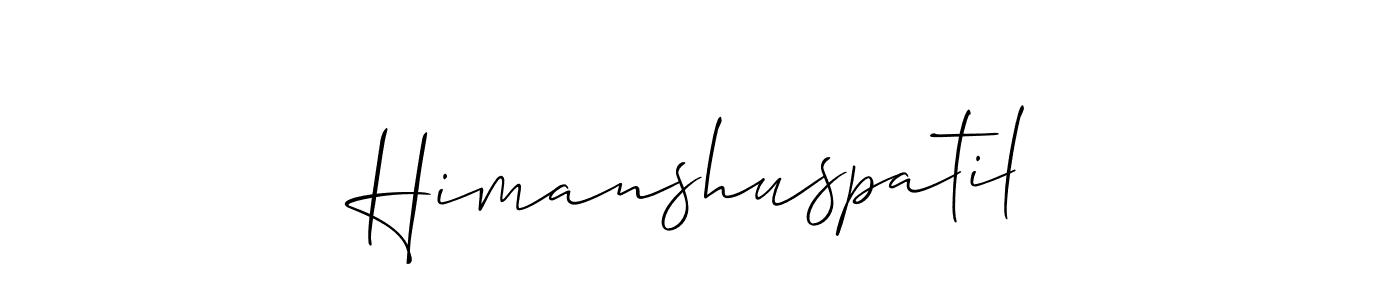 Design your own signature with our free online signature maker. With this signature software, you can create a handwritten (Allison_Script) signature for name Himanshuspatil. Himanshuspatil signature style 2 images and pictures png