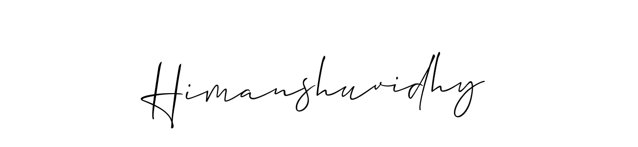 How to make Himanshuvidhy signature? Allison_Script is a professional autograph style. Create handwritten signature for Himanshuvidhy name. Himanshuvidhy signature style 2 images and pictures png