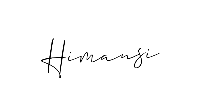 Design your own signature with our free online signature maker. With this signature software, you can create a handwritten (Allison_Script) signature for name Himansi. Himansi signature style 2 images and pictures png