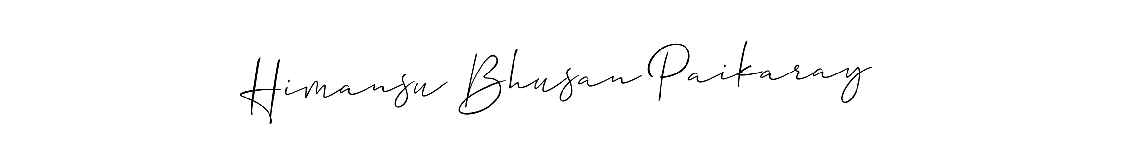 Create a beautiful signature design for name Himansu Bhusan Paikaray. With this signature (Allison_Script) fonts, you can make a handwritten signature for free. Himansu Bhusan Paikaray signature style 2 images and pictures png